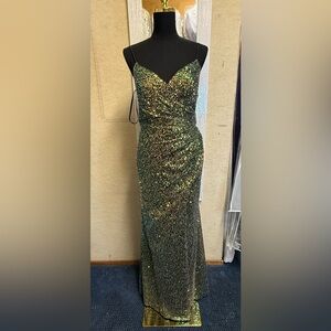 Stunning Green Sequin Gown